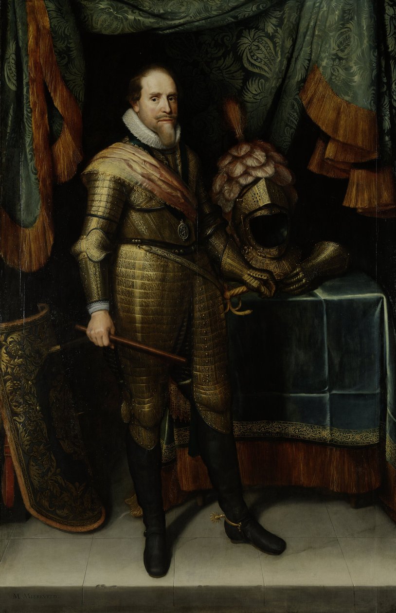 Portrét Maurice, prince z Orange, c.1613-20 od Michiel Jansz van Miereveld