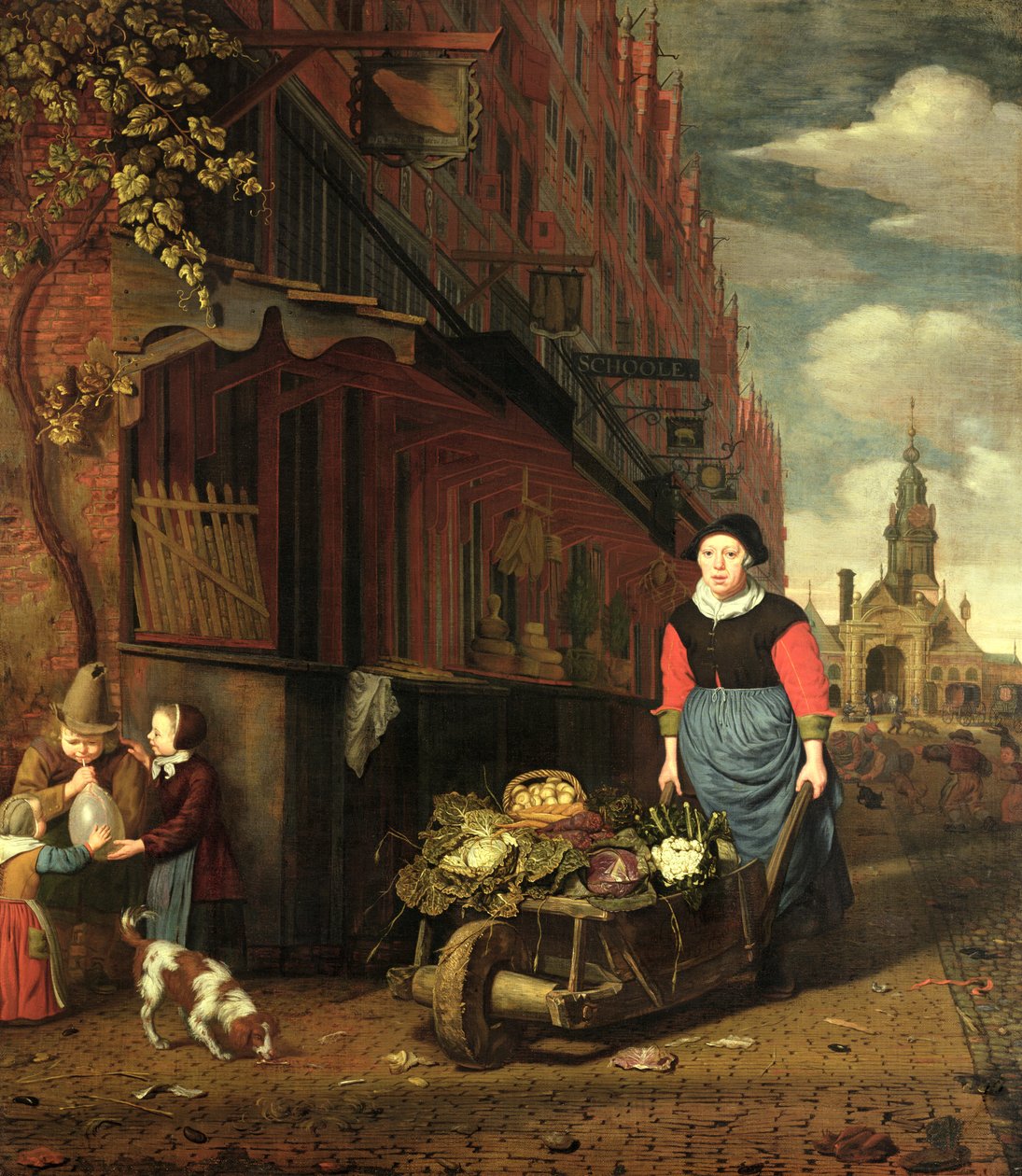 Scéna holandského žánru, 1668 od Michiel van Musscher