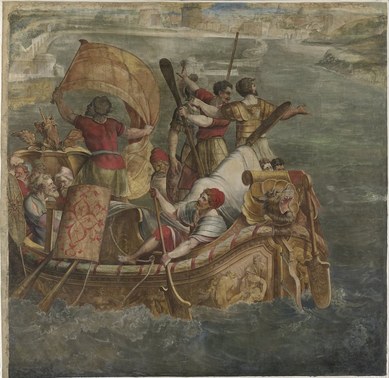 Přistání Scipio Africanus v Kartágu od Michiel Coxie (I) (attributed to)