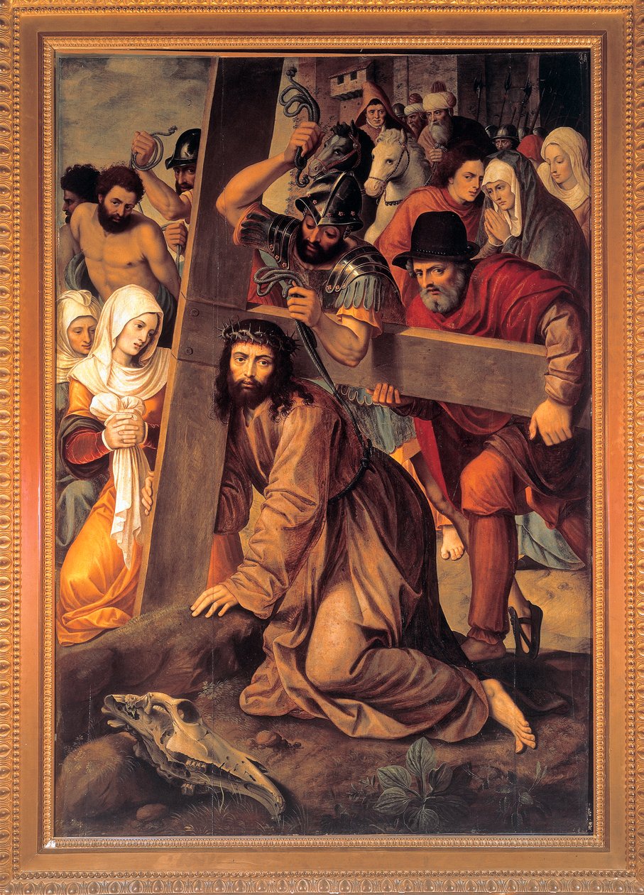 ""Christ portant sa croix" (Kristus nesoucí kříž) Peinture de Michiel Coxcie (Coxie) (1499-1592) od Michiel I Coxie or Coxcie