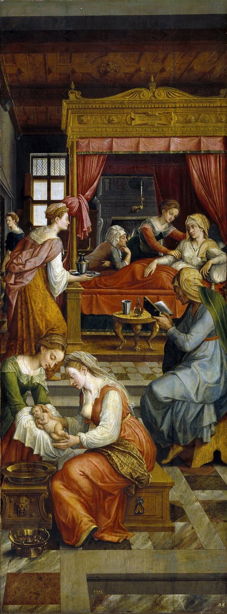 Zrození Panny par Coxcie od Michiel I Coxie or Coxcie