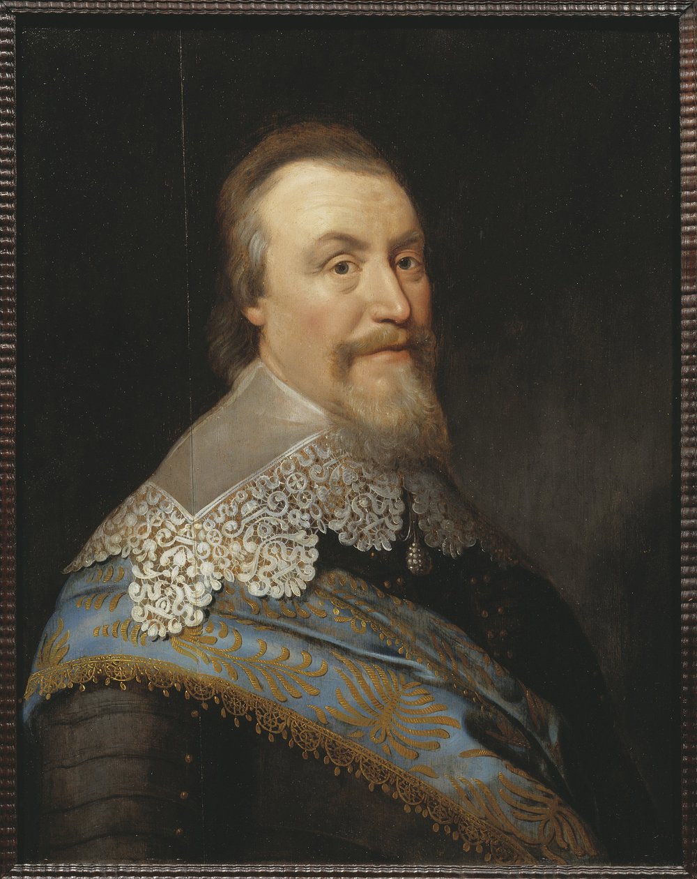 Portrét hraběte Axela Oxenstierna (Oxenstjerna) (1583-1654), Mierevelt (Mierveld, Mireveldt), Michiel Jansz. z, Workshop of. Olej na dřevě. Rozměr: 74 x 57,5 ​​cm. Národní muzeum Stockholm od Michiel Jansz. van (studio of) Miereveld