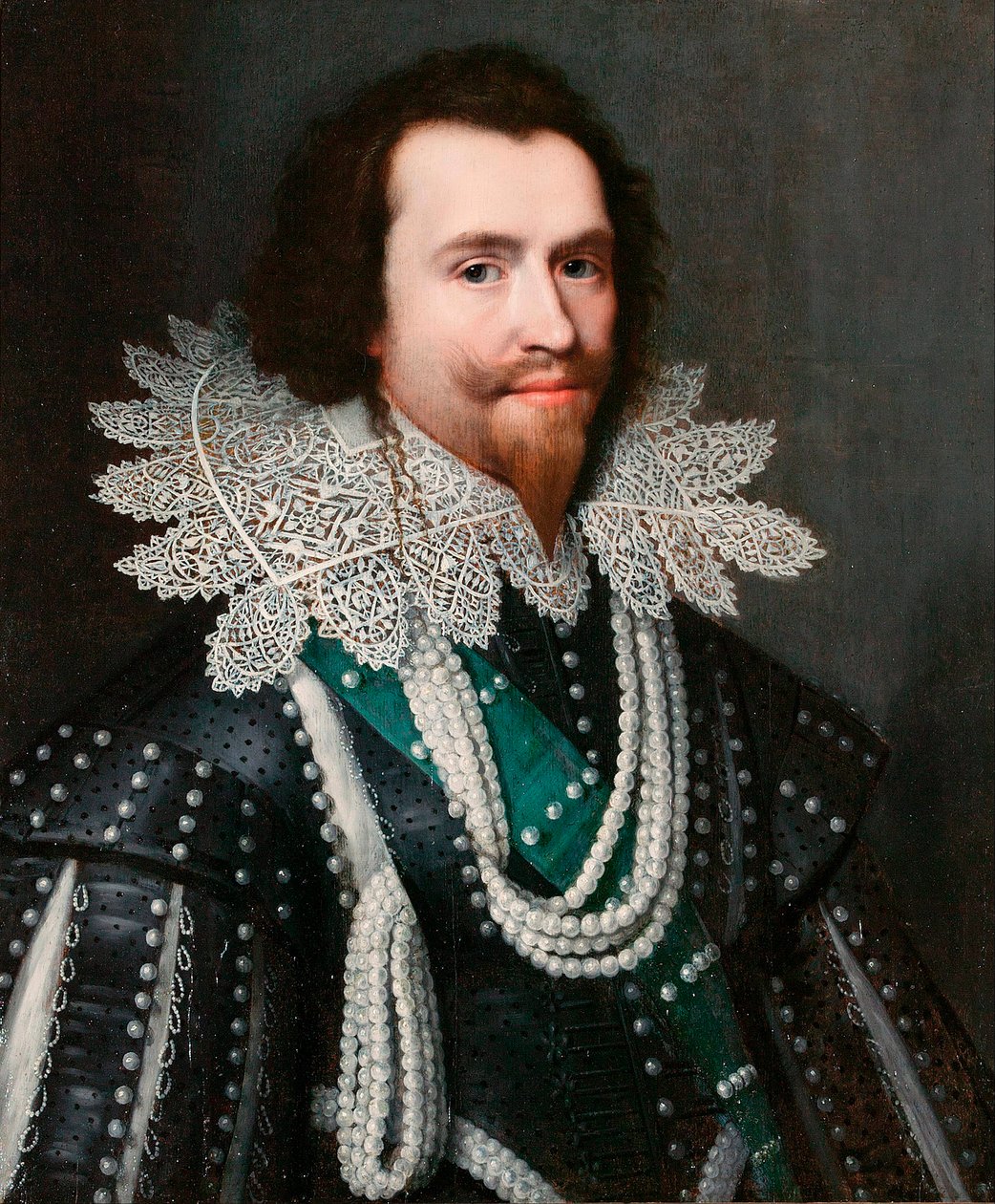 ""Portrét George Villierse (1592-1628) vévody z Buckinghamu"" (George Villiers od Michiel Jansz. van Miereveld