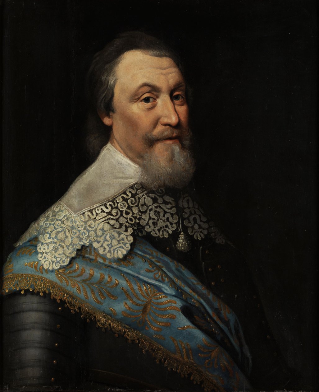 Portrét hraběte Axela Oxenstierna (Oxenstjerna) (1583-1654), Mierevelt, Michiel Jansz. z, Workshop of. Olej na dřevě. Rozměr: 70 x 60 cm. Národní muzeum Stockholm od Michiel Jansz. van Miereveld