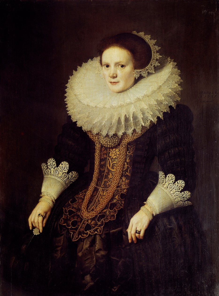 Obraz Portrét holandské ženy od Michiela Van Mierevelda (1567-1641) od Michiel Jansz. van Miereveld