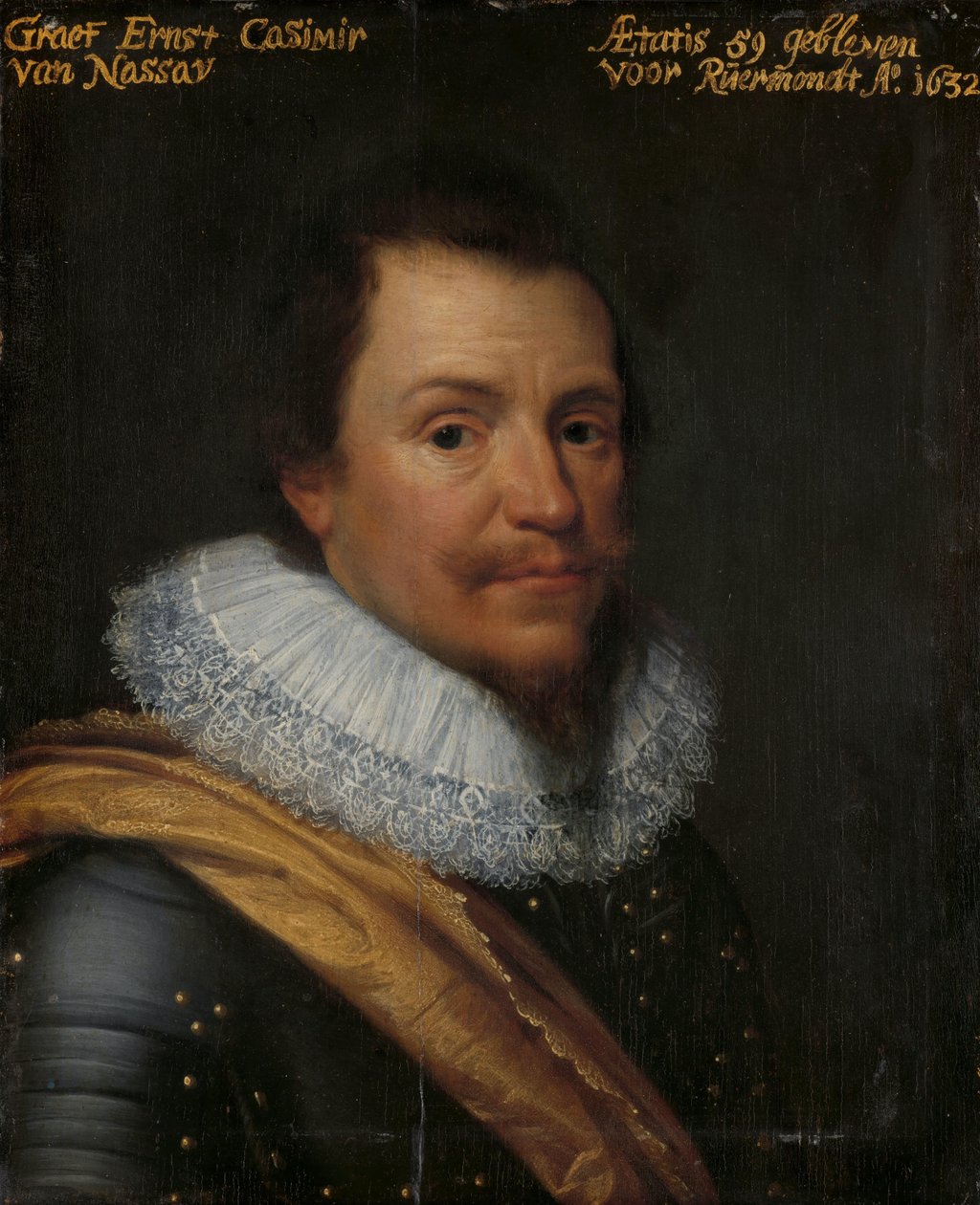 Portrét Ernsta Kazimíra I., hraběte z Nassau-Dietz od Michiel Jansz van Mierevelt (workshop of)