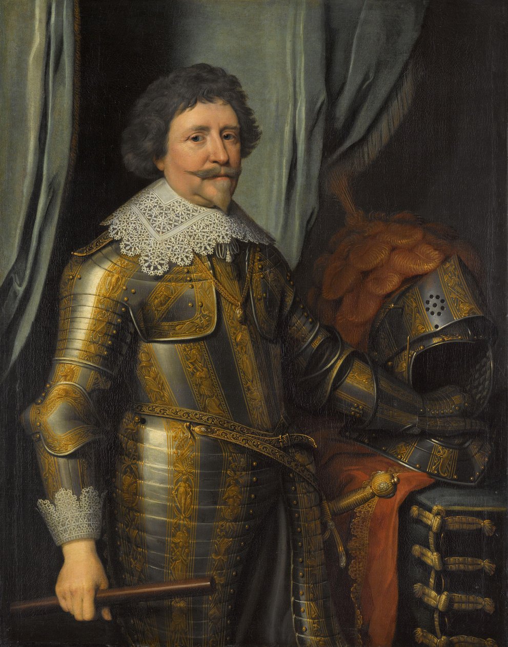 Portrét Frederika Hendrika (1584-1647), prince Oranžského od Michiel Jansz van Mierevelt (workshop of)