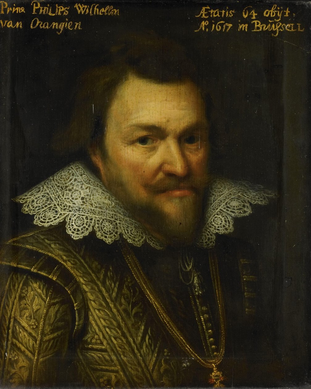 Portrét prince Philipa Williama Oranžského od Michiel Jansz van Mierevelt (workshop of)