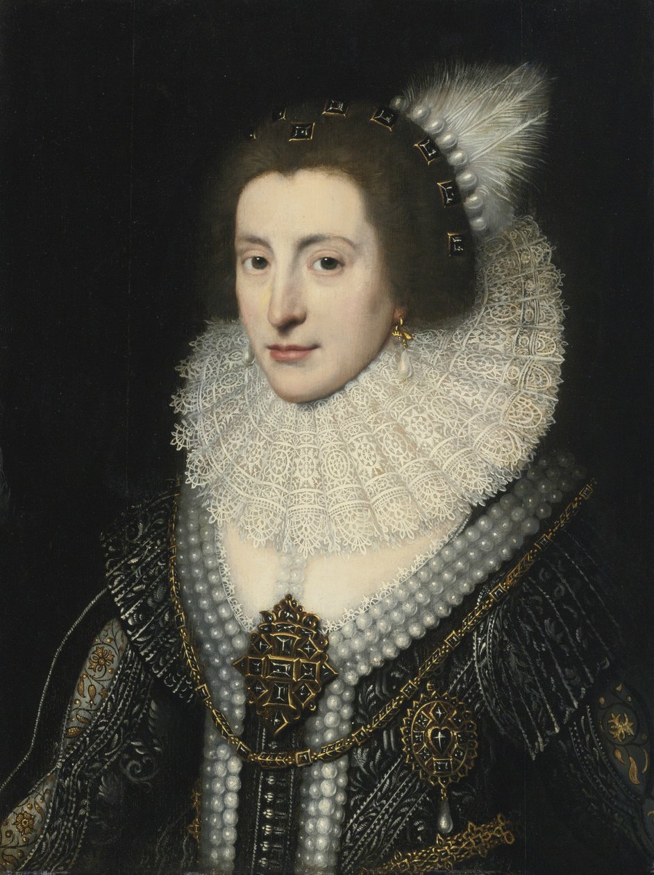 Alžběta Stuartovna 1596-1662, česká královna, asi 1642 od Michiel Jansz van Mierevelt