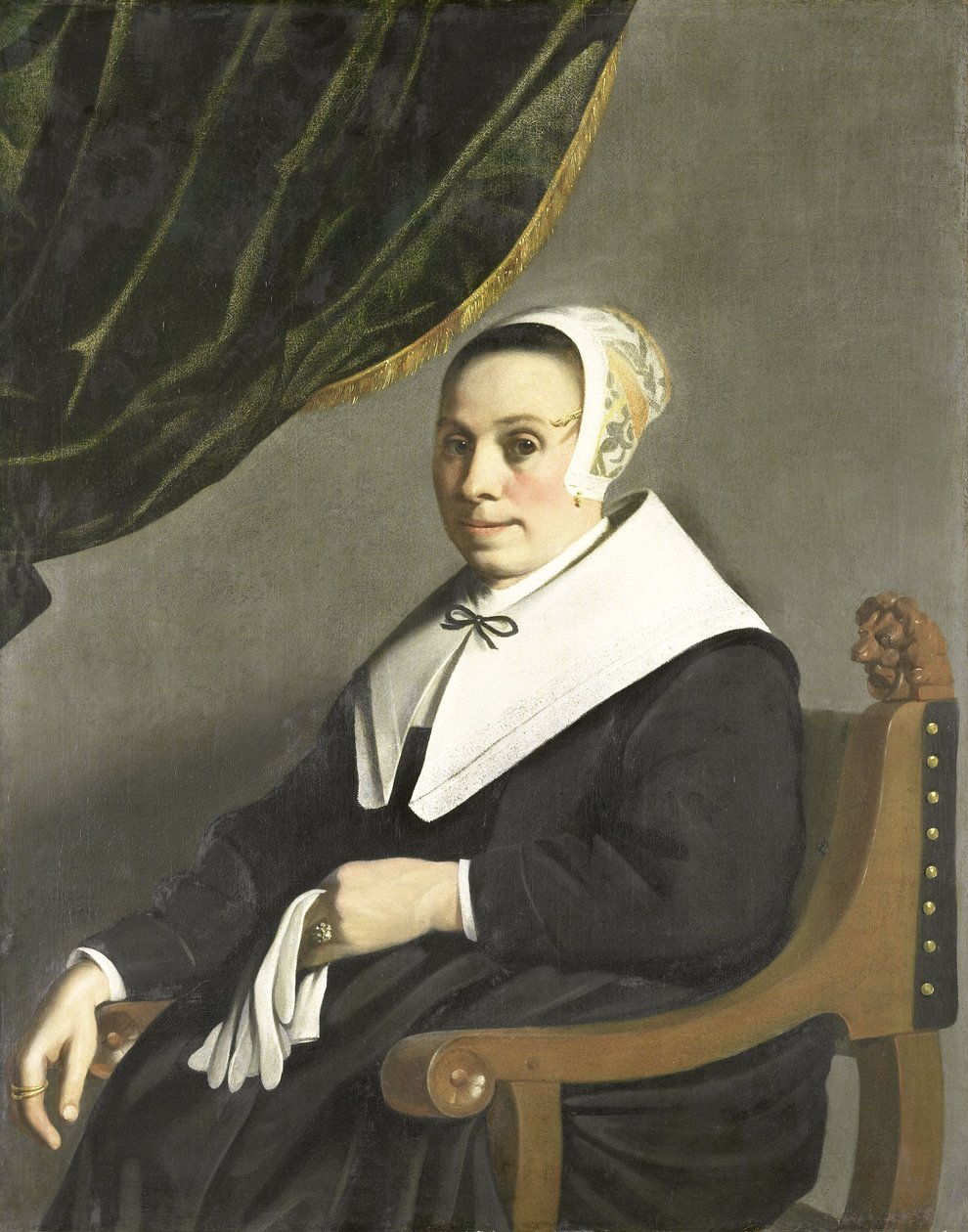 Portrét ženy od Michiel Servaesz (1628-1693) Nouts