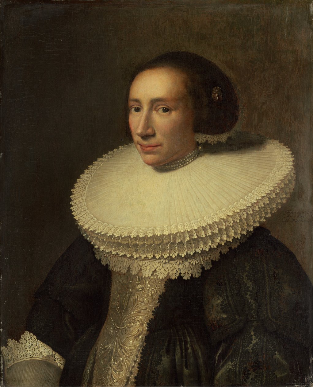 Portrét dámy s volánem od Michiel van Miereveld
