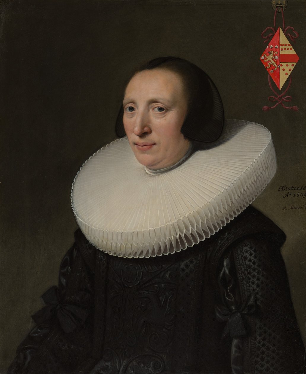 Margaretha van Clootwijk narozená kolem roku 158081, zemřela 1662, manželka Jacoba van Dalena, 1639. od Michiel Jansz van Mierevelt
