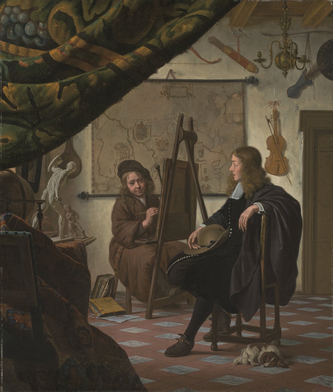 Autoportrét umělce v jeho ateliéru od Michiel van Musscher