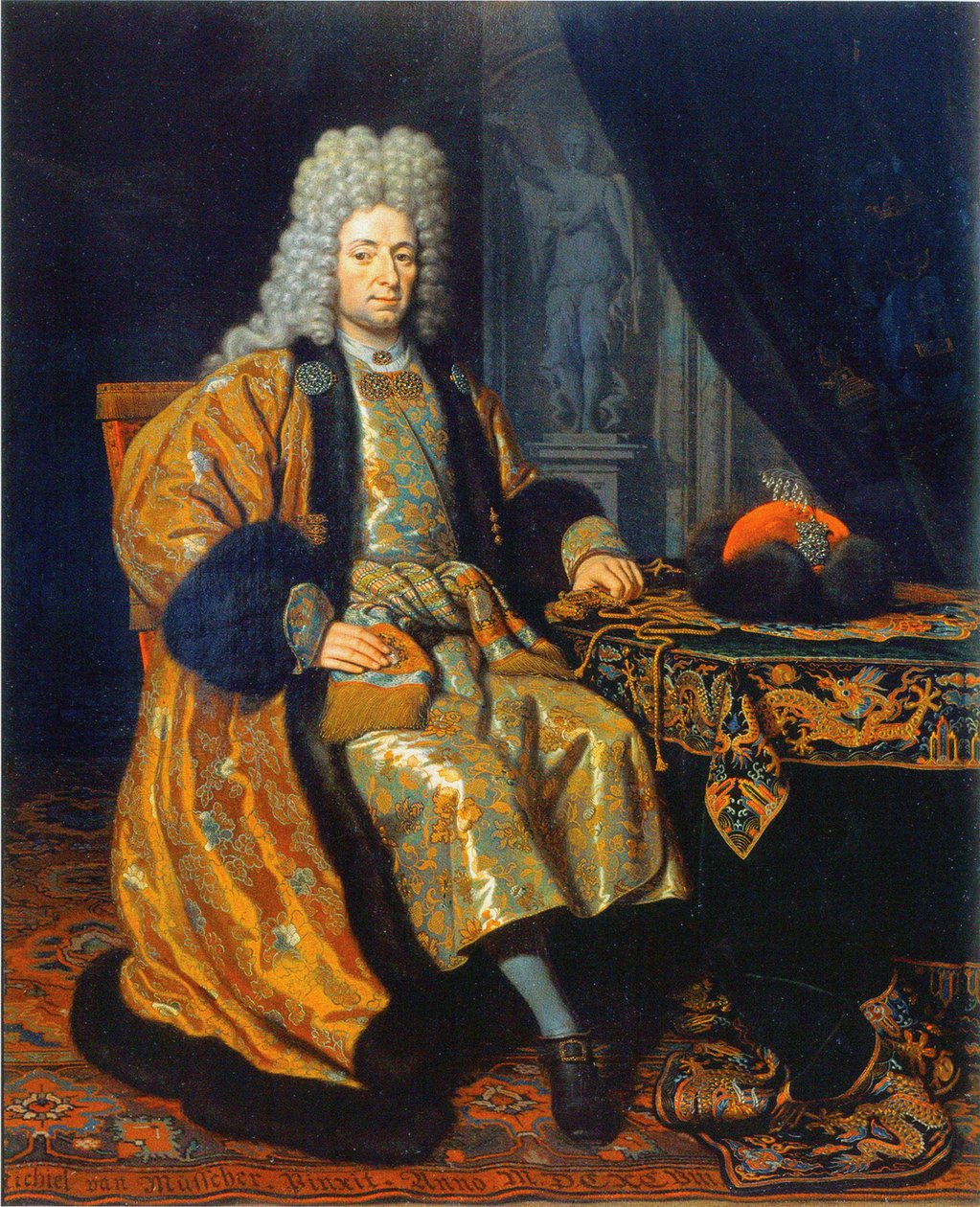 Portrét Francoise Leforta 1656-1699, 1698 od Michiel van Musscher