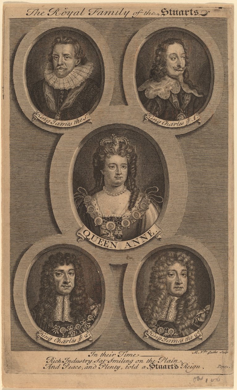 Královská rodina Stuartů od Michiel van der Gucht