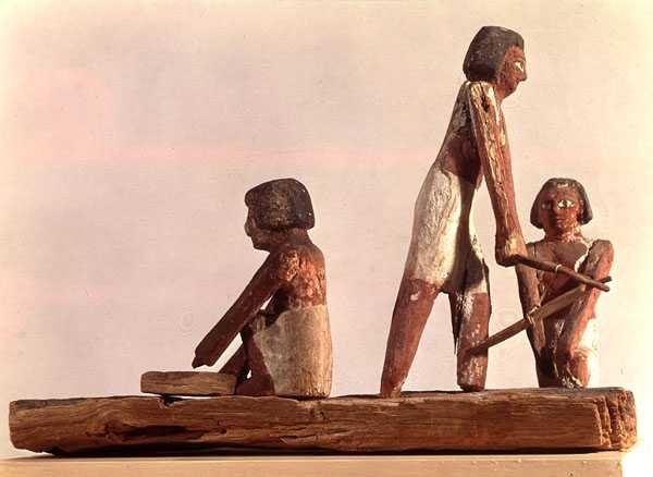 Model egyptského království cihelníků, z Beni Hasan, asi 2000 př.nl (malovaný od Middle Kingdom Egyptian