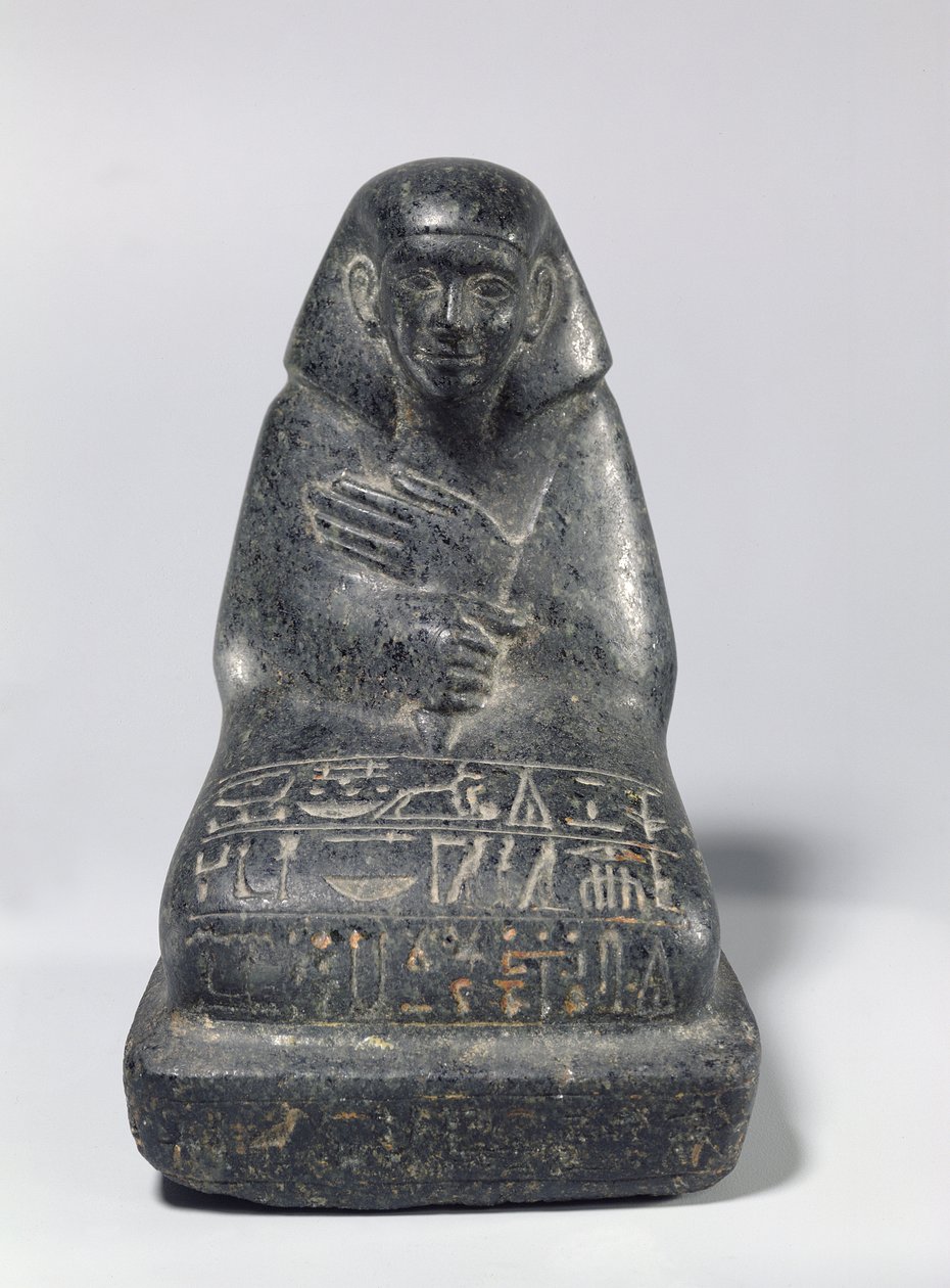 Sedící postava Senpu (gabro) od Middle Kingdom Egyptian