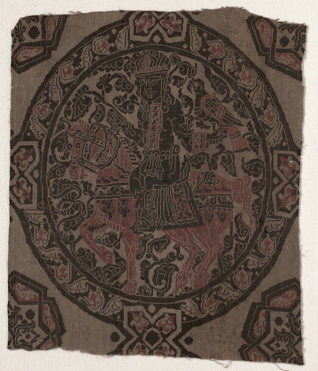 Fragment s jezdeckým Falconer Kingem, Írán nebo Irák, období Abbásova od Middle Eastern