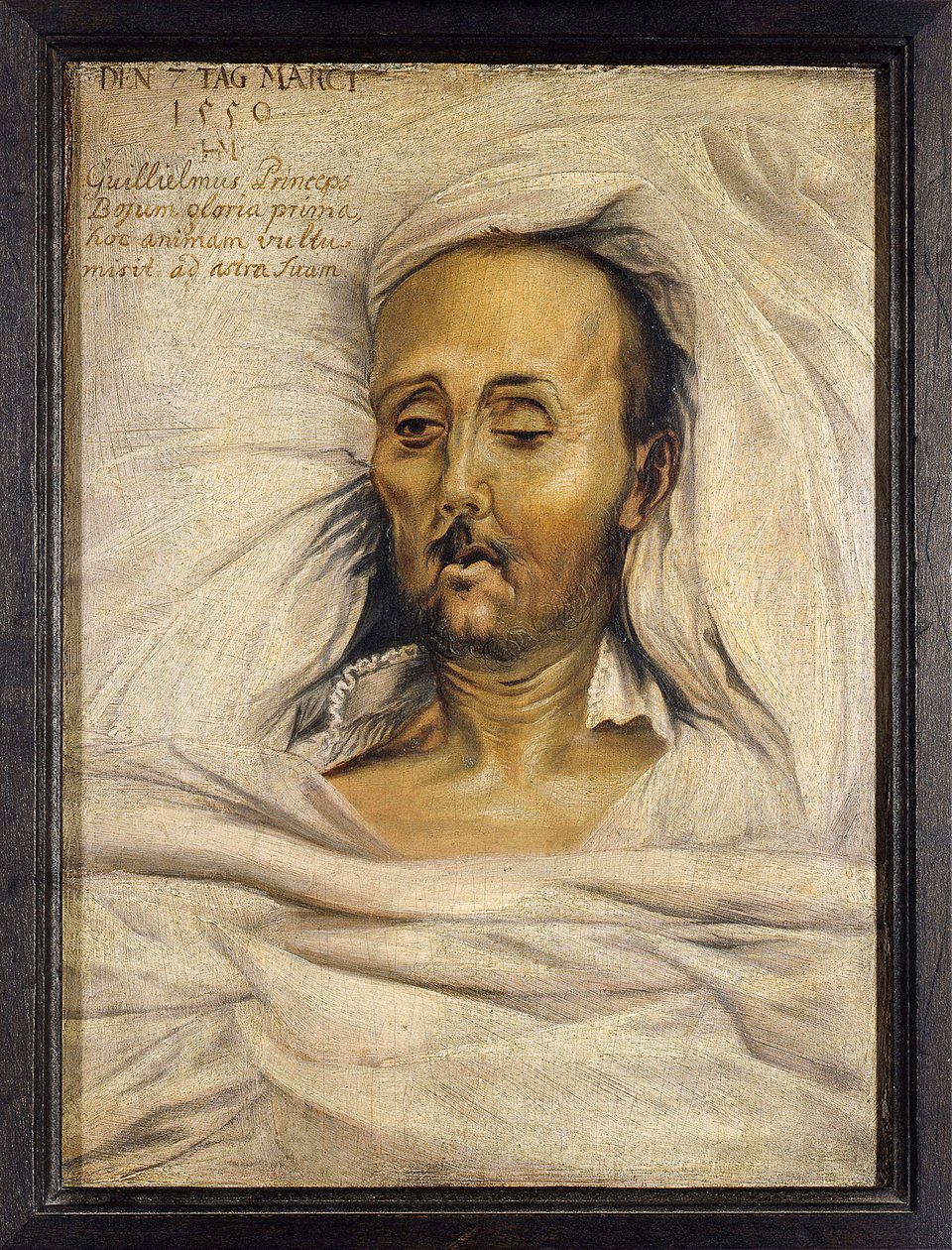 Vévoda Vilém V. Bavorský na smrtelné posteli, 1550 od Mielich