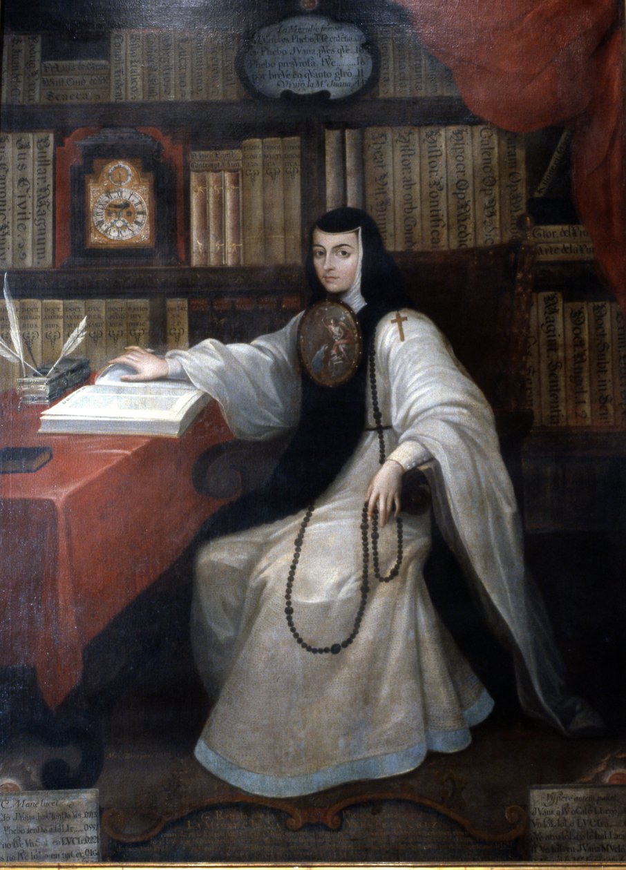 Portrét Sor Juana Ines de la Cruz, 1750 od Miguel Cabrera