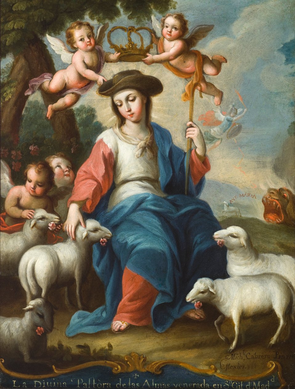 Božská pastýřka (La divina pastora) od Miguel Cabrera