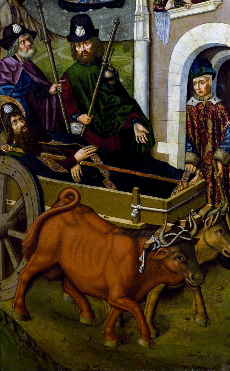 Tělo svatého Jakuba přijíždějící do Galicie, detail 2581033 od Miguel (school of) Ximenez