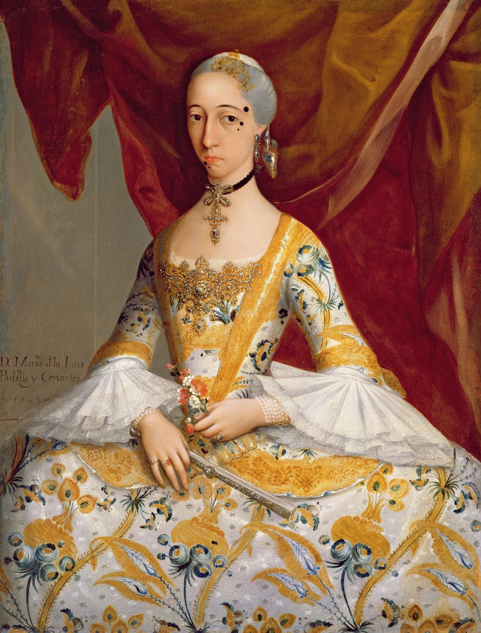 Dona Maria de la Luz Padilla y Cervantes (olej na plátně) od Miguel Cabrera