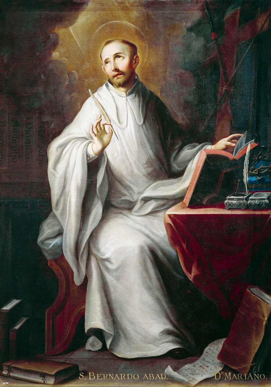 Svatý Bernard od Miguela Cabrery (1695-1768) od Miguel Cabrera