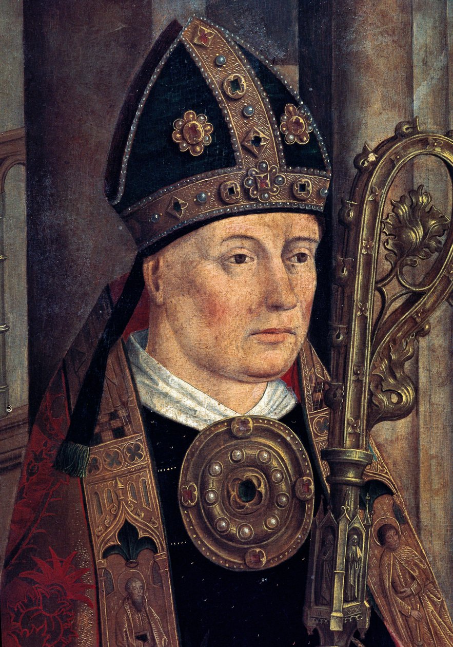 "Svatý Isidore Aa Sevilla (560 nebo 570 - 636)" Detail od Miguel Zitow