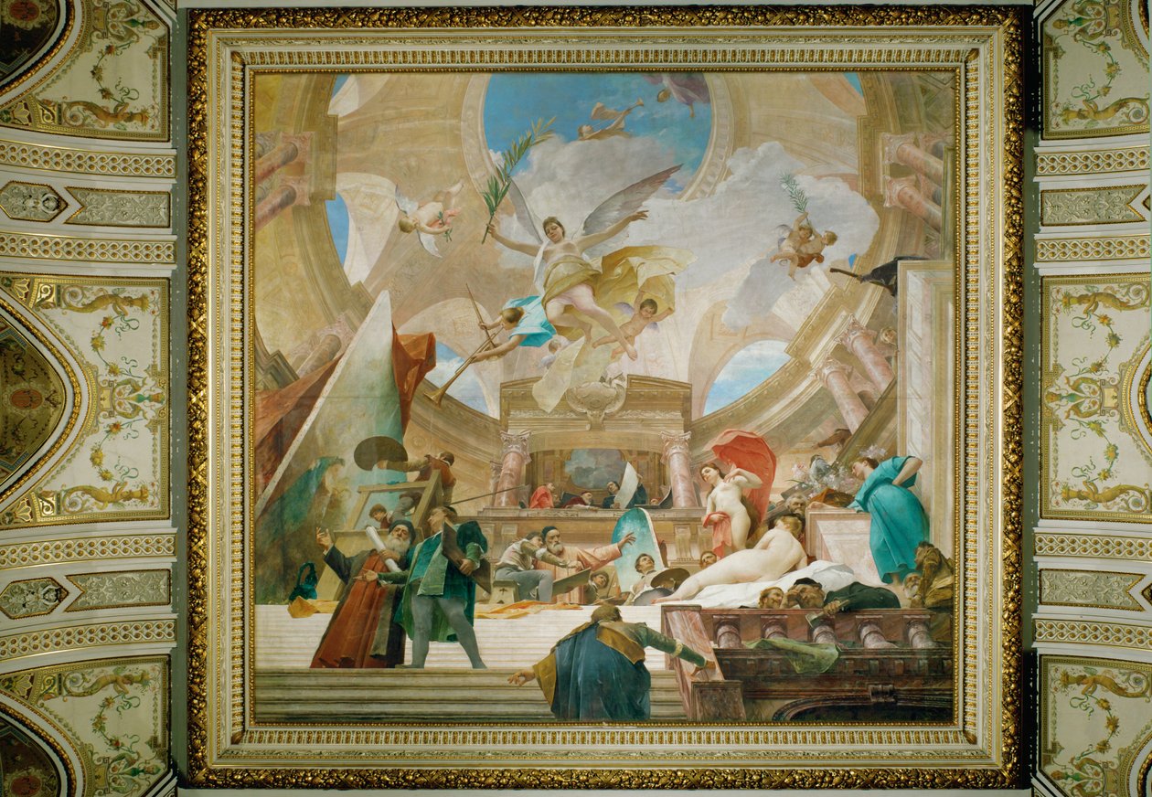 Stropní freska vídeňského Uměleckohistorického muzea, Apoteóza renesance (freska) od Mihaly Munkacsy