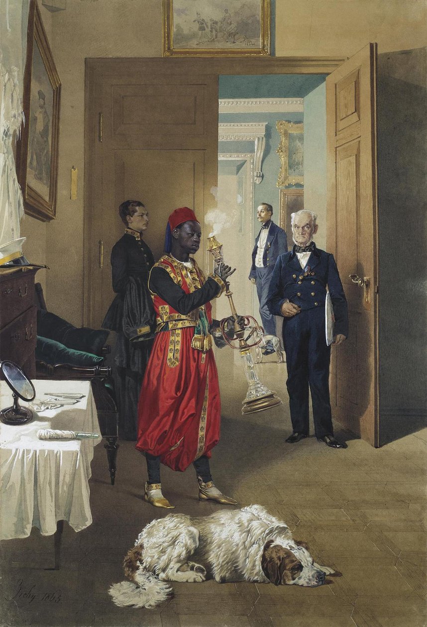 Foyer Velkého paláce v Carskoje Selo, 1865 od Mihaly von Zichy