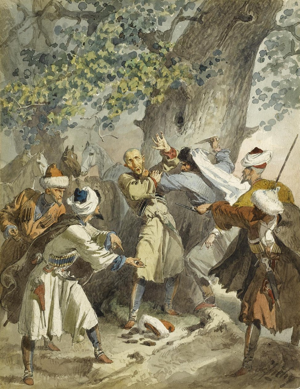Zvednout! Ze série Scènes du Caucase od Mihaly von Zichy