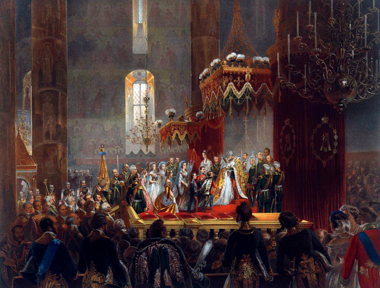 Pocta carské rodiny caru Alexandru II., Moskva, 1856. od Mihaly von Zichy