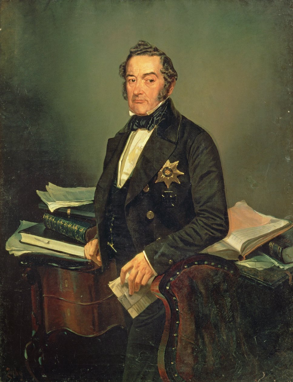 Portrét senátora Ivana Tolstého (1792-1854) (olej na plátně) od Mihaly von Zichy