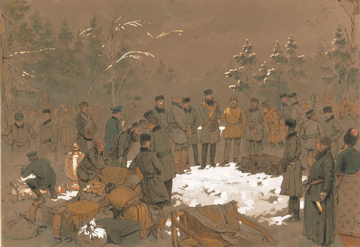 Lov na medvěda cara Alexandra II., 1872. od Mihaly von Zichy