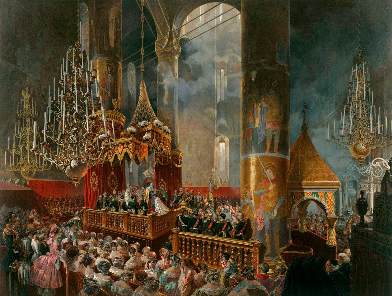 Korunovace carevny Marie Alexandrovny z Ruska, Moskva, 1856. od Mihaly von Zichy