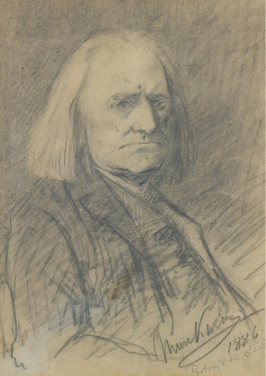 Portrét Franze Liszta 1811-1886, 1886 od Mihály Munkácsy