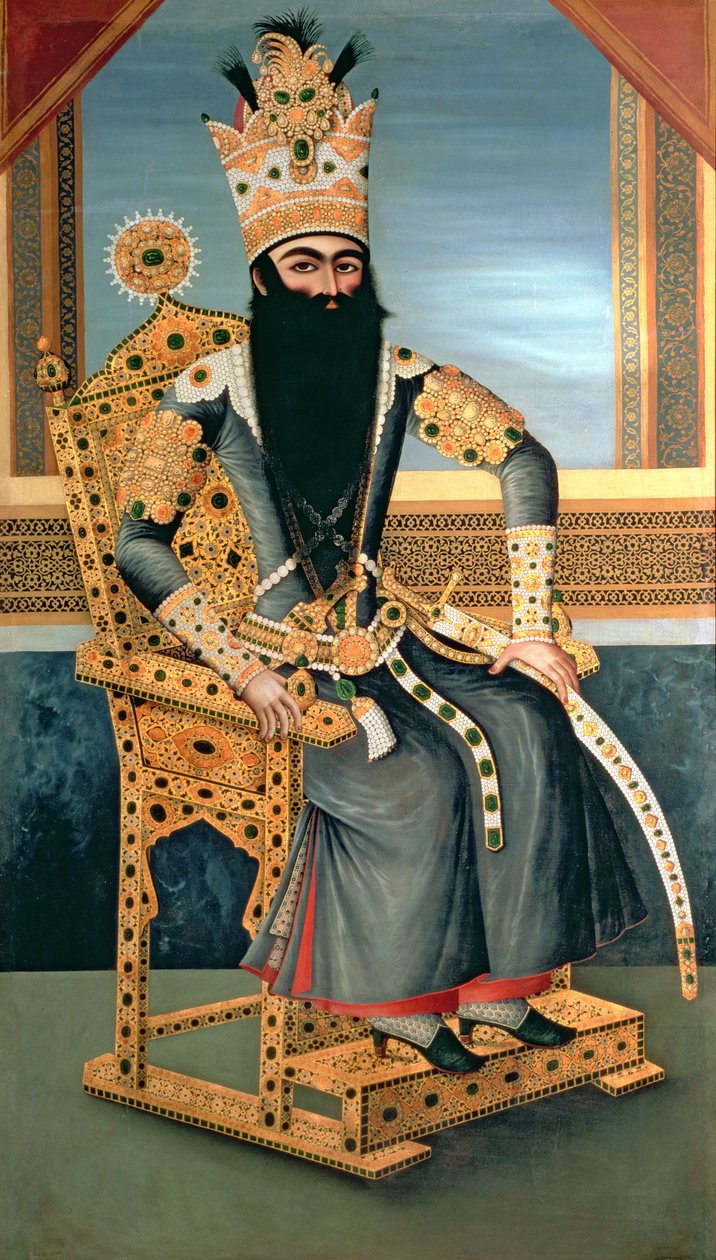 Portrét Fath Ali Shah (1762-1834) kolem roku 1805 od MihrAli MihrAli