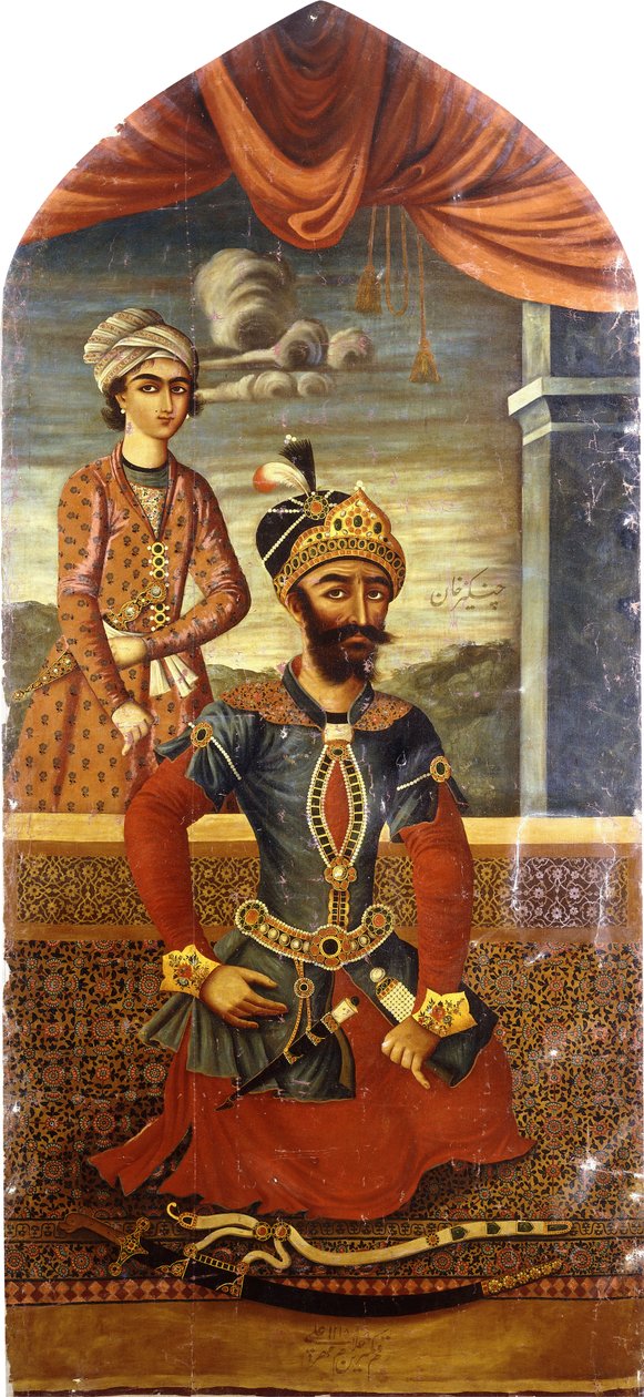 Portrét Čingischána, s mládeží v účasti, c.1803-4 od Mihr Ali