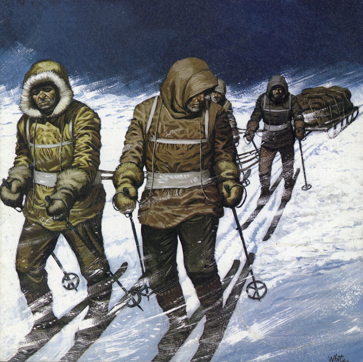 Cesta na pól (barevná litografie) od Mike (20th century) White