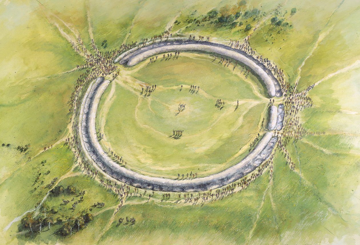 Stonehenge Fáze 1, c30. století před naším letopočtem, c1990-2010 od Mike Seaforth