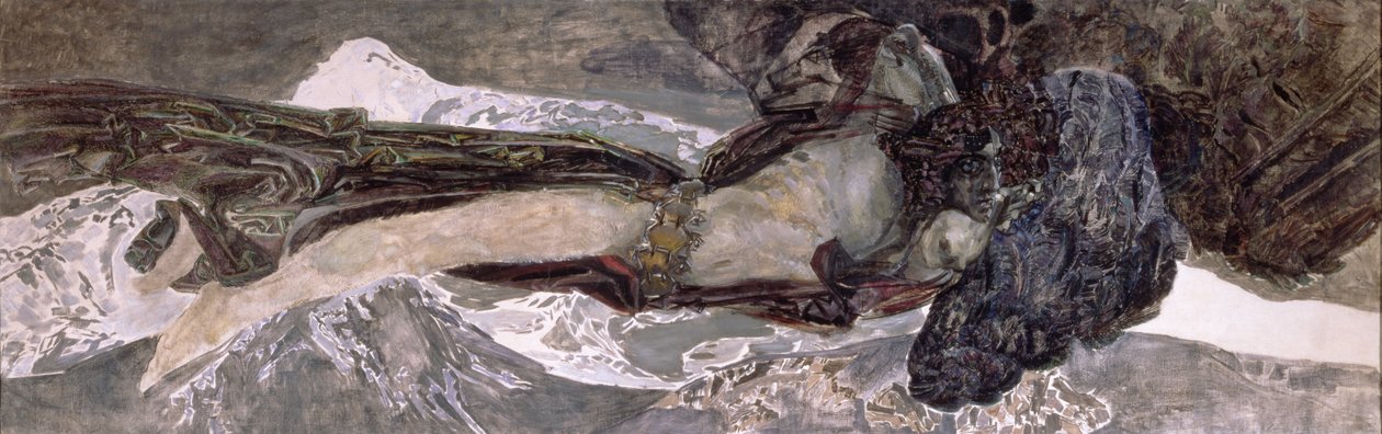 Létající démon, 1899 od Mikhail Aleksandrovich Vrubel
