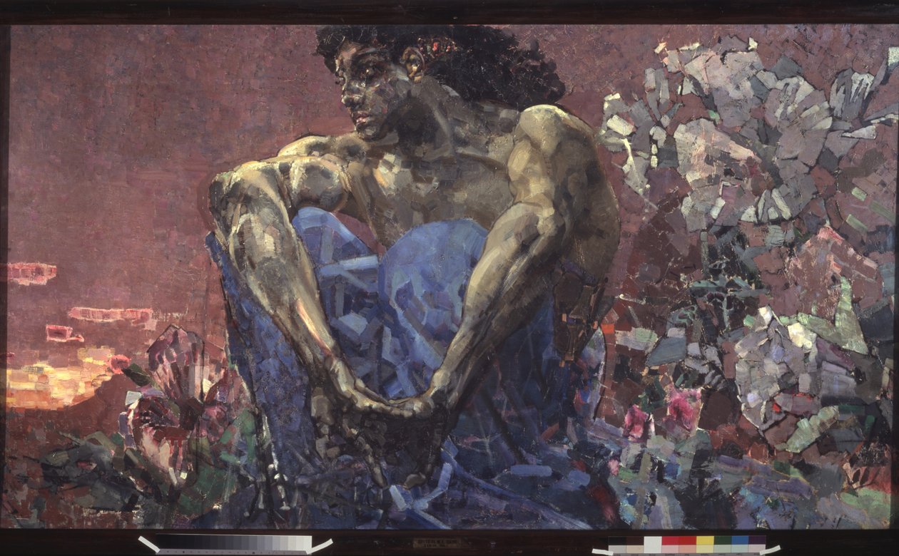 Sedící démon, 1890 od Mikhail Aleksandrovich Vrubel