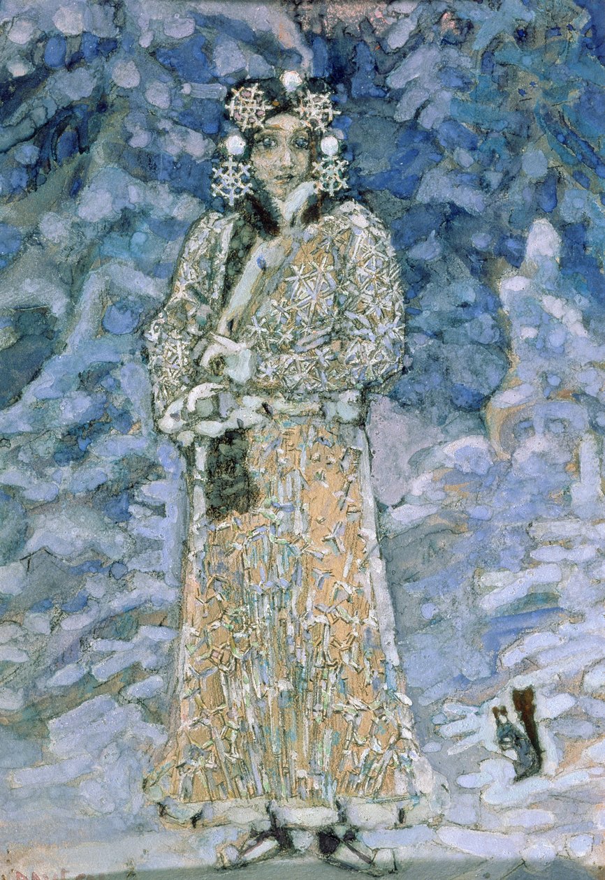 Sněhurka, skica pro operu Nikolaje Rimského-Korsakova (1844-1908), 90. léta 19. století od Mikhail Aleksandrovich Vrubel