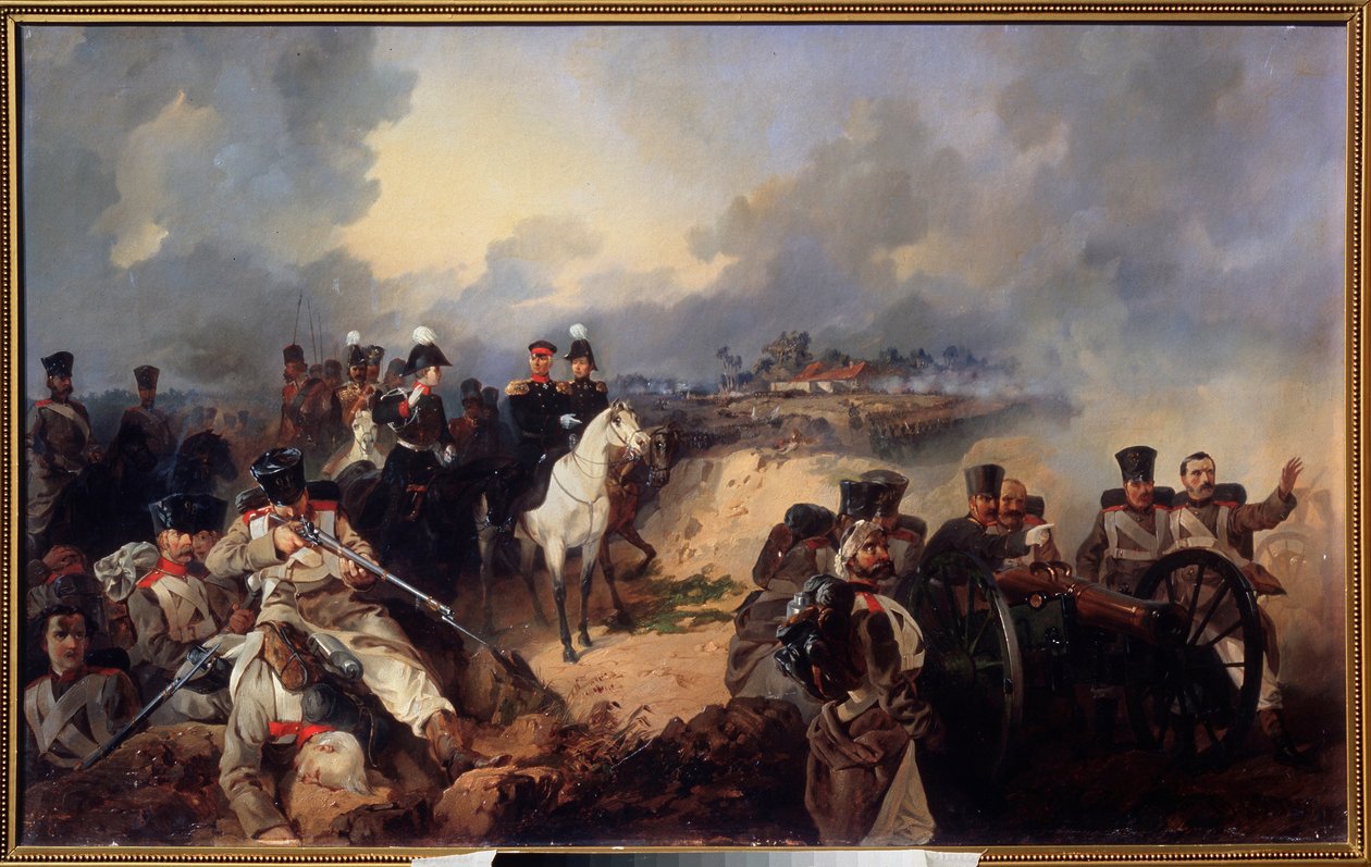 Bitva o Montmirail, 11. února 1814 od Mikhail Osipovich Mikeshin