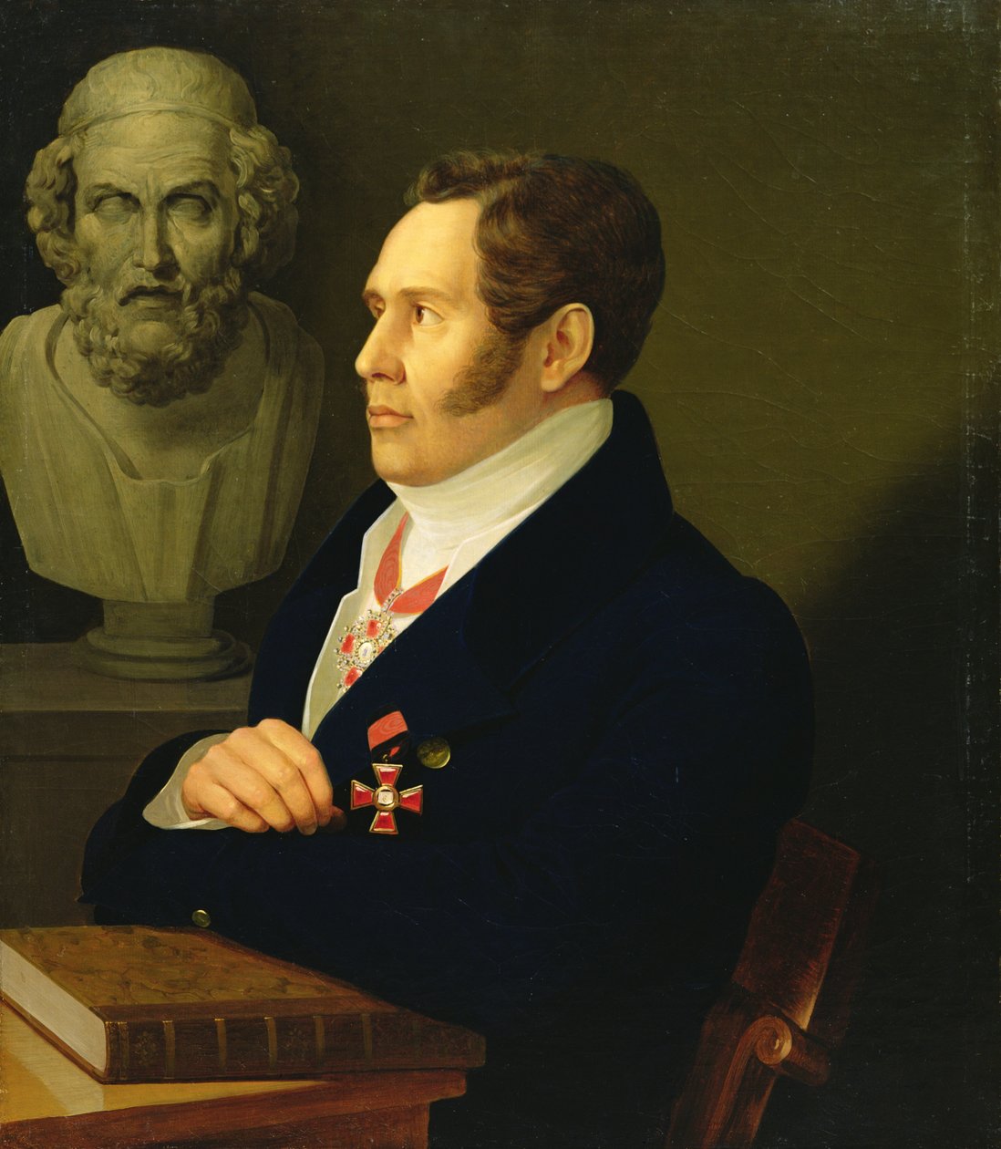 Portrét Nikolaje Gnedicha, 1839 od Mikhail Prokopyevich Vishnevitsky
