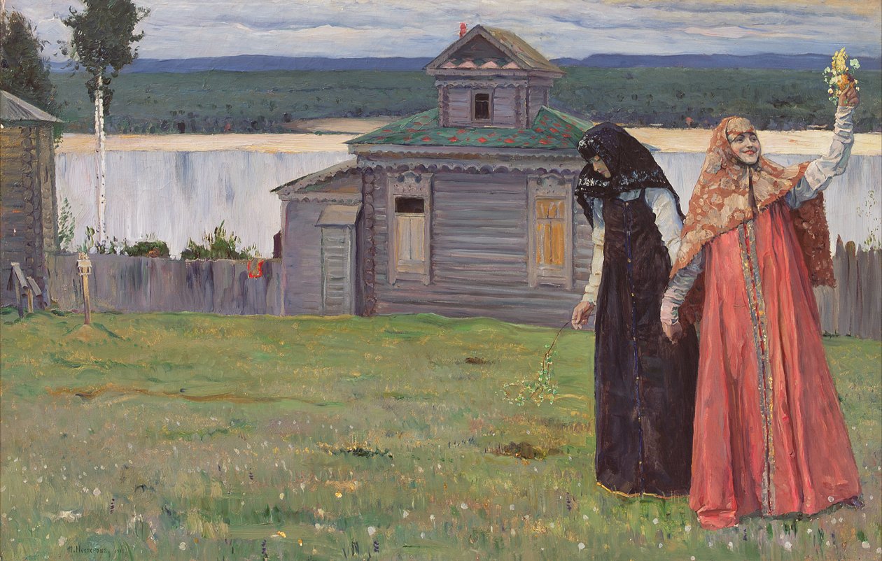 V odlehlém klášteře, 1915 od Mikhail Vasilievich Nesterov