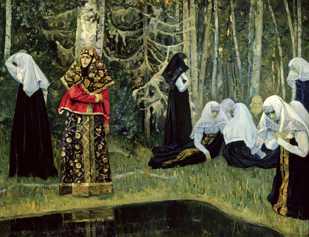 Legenda o neviditelném městě Kitezh, 1917-22 od Mikhail Vasilievich Nesterov