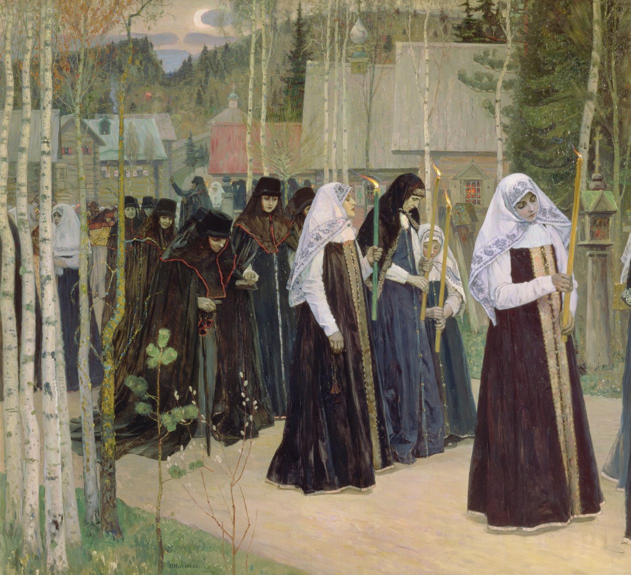 The Take of the Veil, 1898 od Mikhail Vasilievich Nesterov
