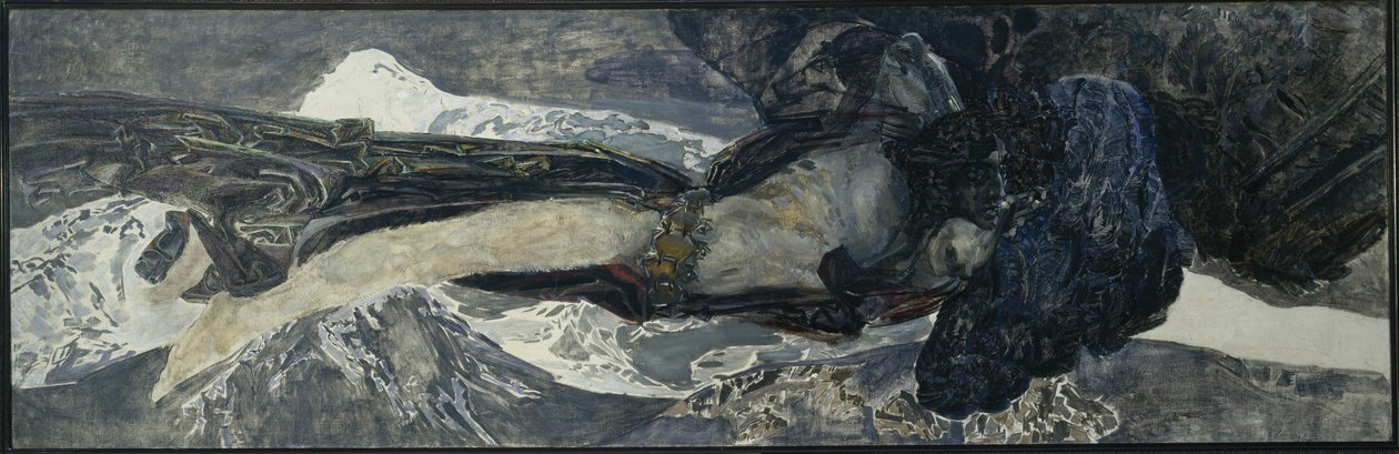 Létající démon, 1899 od Mikhail Aleksandrovich Vrubel